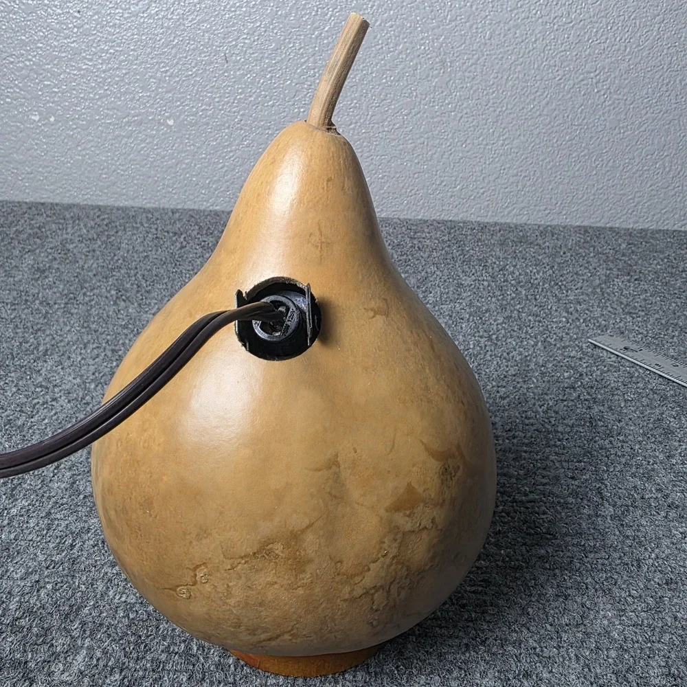 Meadowbrooke Gourds Handcrafted Lighted Gourd Sunflower Folk Art‎ Lamp